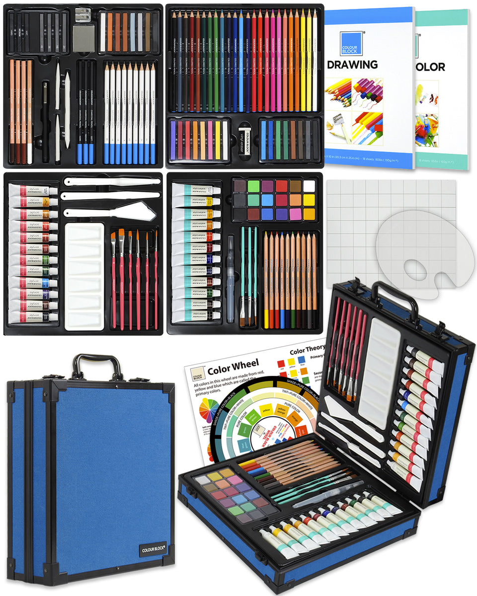 Art Supplies, 283 Pieces Drawing Set Art Kits with Trifold Easel, 2 Drawing  Pads, 1 Coloring Book, Crayons, Pastels, Arts and Crafts Gifts Case for Kids  Girls Boys Teens Beginners