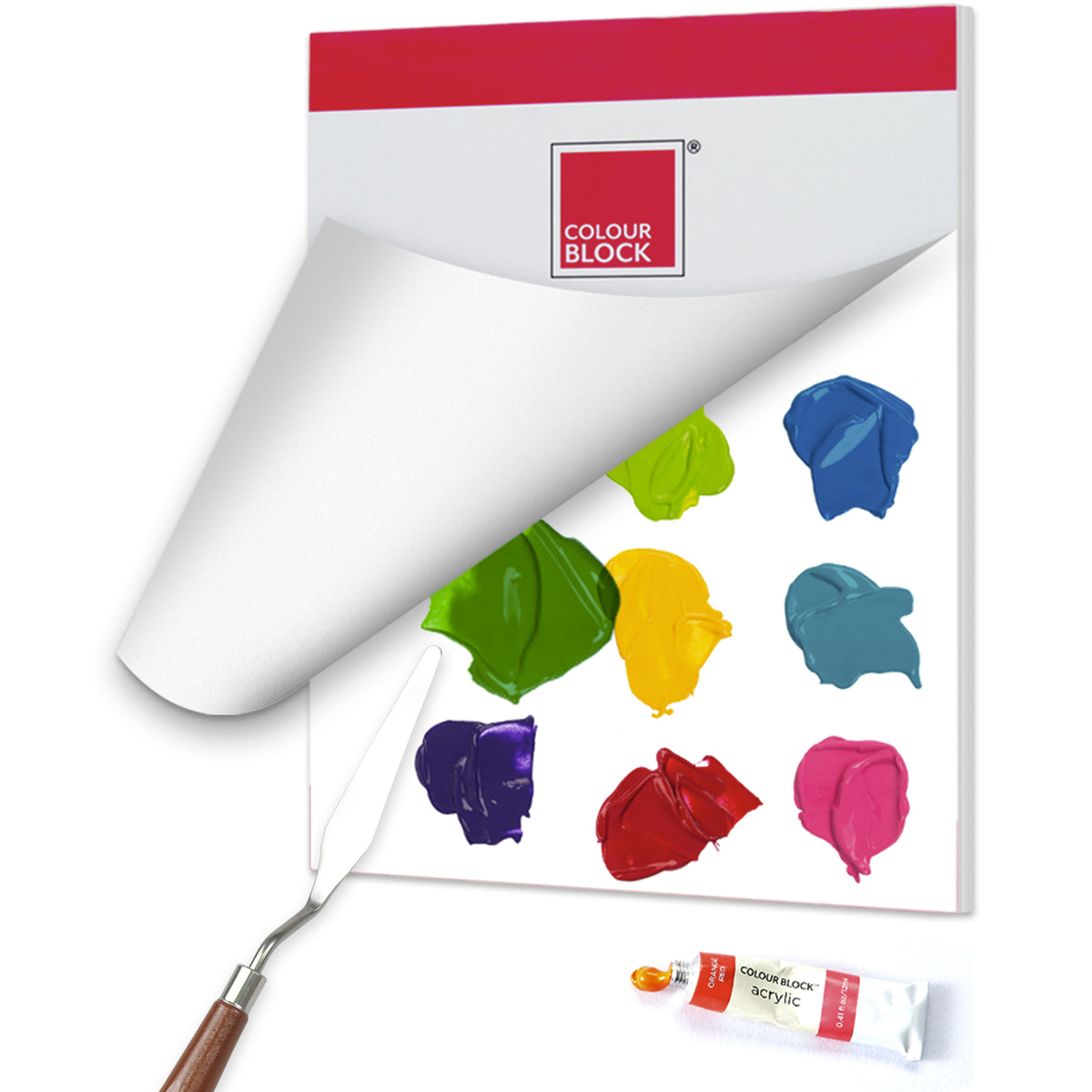 Colour Block Acrylic Paint Board Set - 4pc