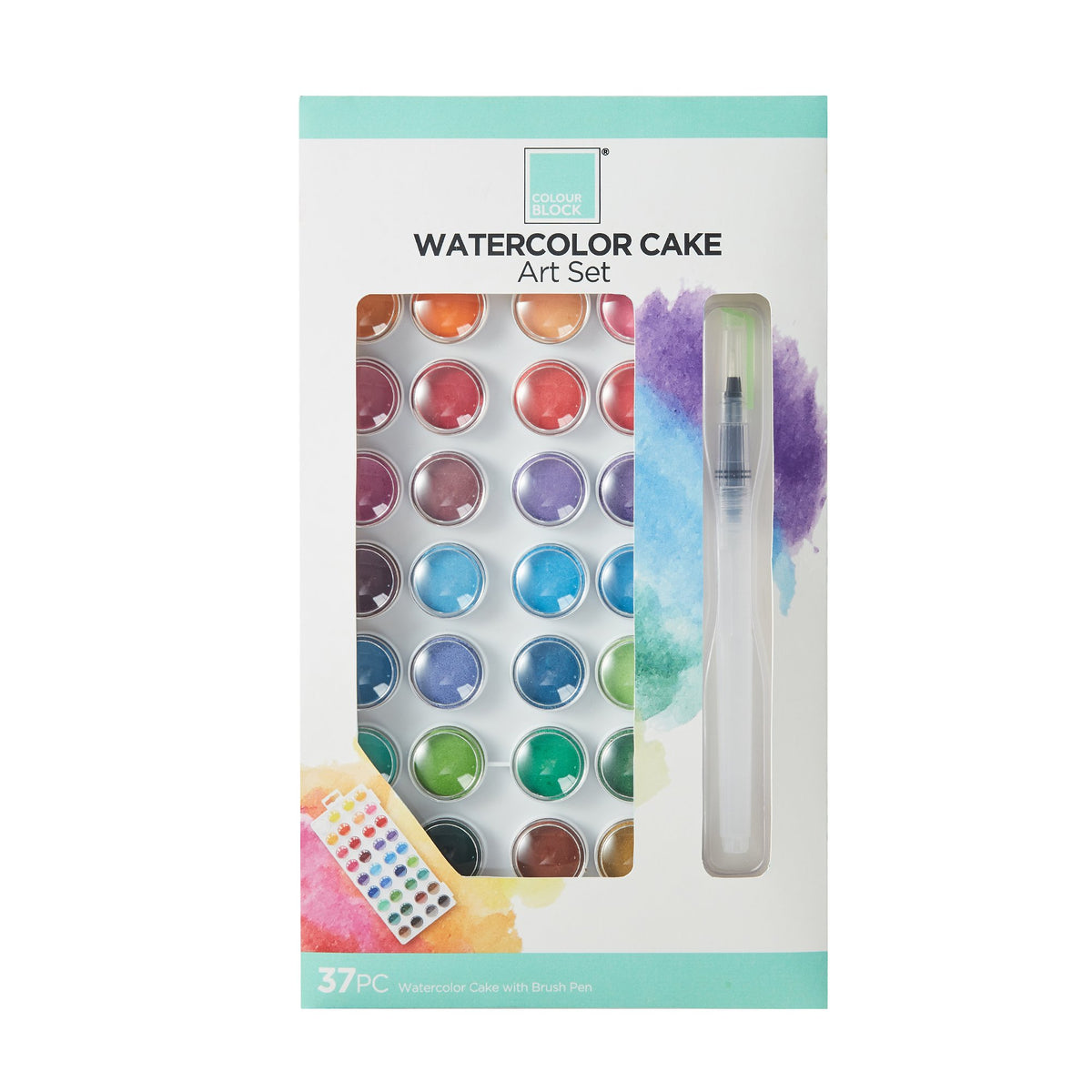 Colour Block Watercolor Cake Art Set - 37pc