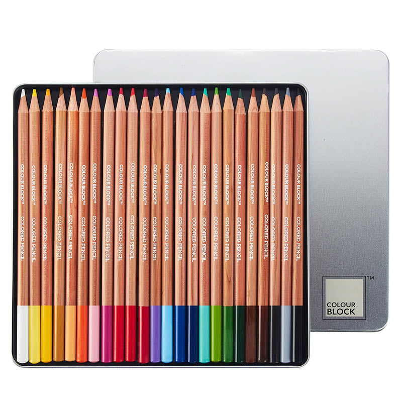 Colour Block Colored Pencil Set - 24pc
