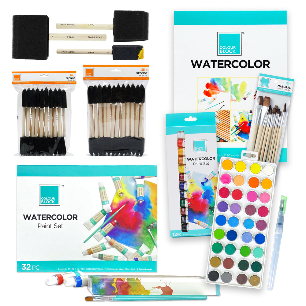 Watercolor Travel Art Set - 34pc – Colour Block