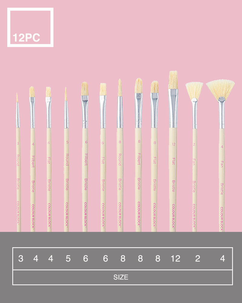
                  
                    Bristle Paint Brush Set - 12pc_Colour Block&trade;
                  
                