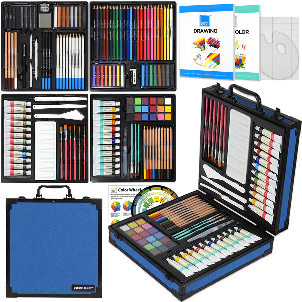 Mixed Media Art Sets-151 pc ( Aluminum Case)_Colour Block™