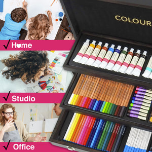 Colour Block Mixed Media Art Set - 73pc