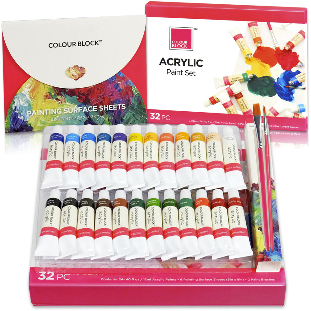 
                  
                    Acrylic Paint Set - 32pc_Colour Block&trade;
                  
                