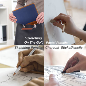 Buy H & B Sketch Pad and Pencils Set 33 Pcs, Art Supplies Art Kit with Sketch  Book Drawing Charcoal Pencil Eraser Sharpener Pencil Extender & Canvas Art  Bag for Artist Beginners