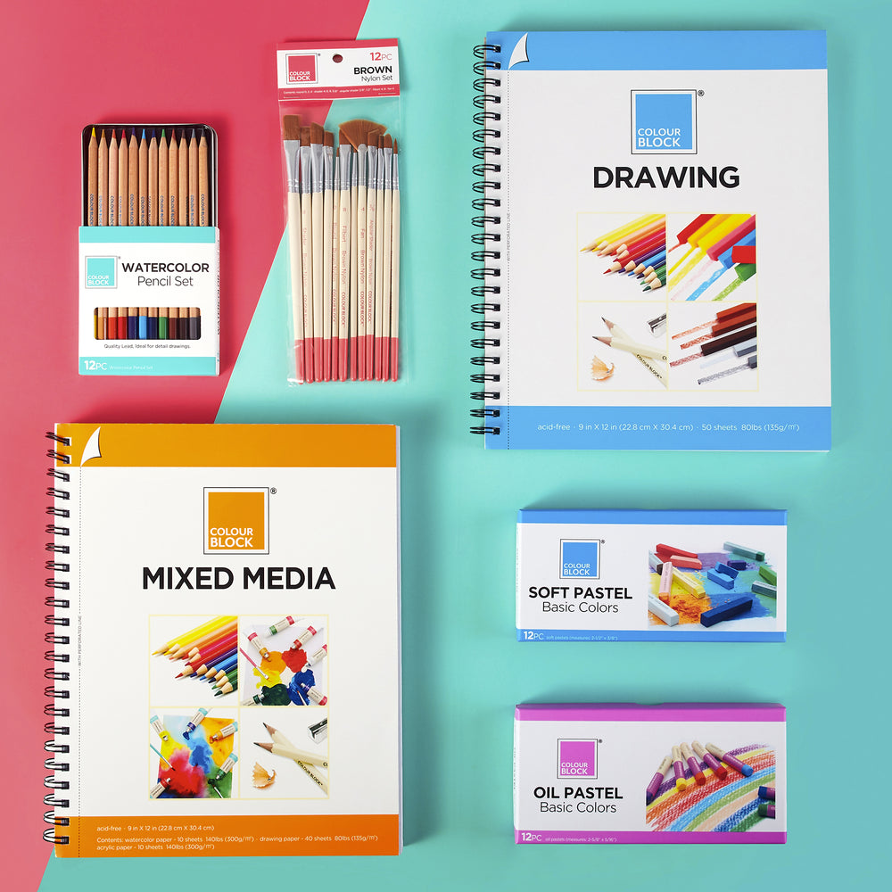 Mixed Media Bundle Set - 50pc_Colour Block™