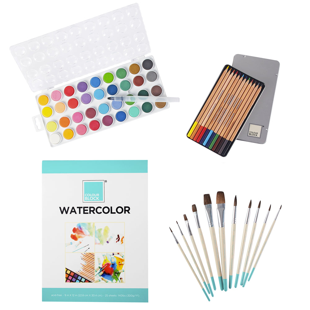 
                  
                    Watercolor Bundle Set - 62pc_Colour Block&trade;
                  
                