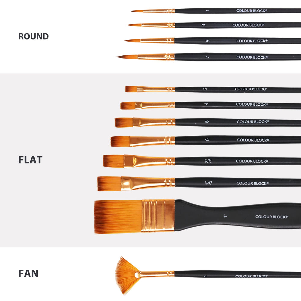 
                  
                    Mixed Media Brush Set - 12pc_Colour Block&trade;
                  
                