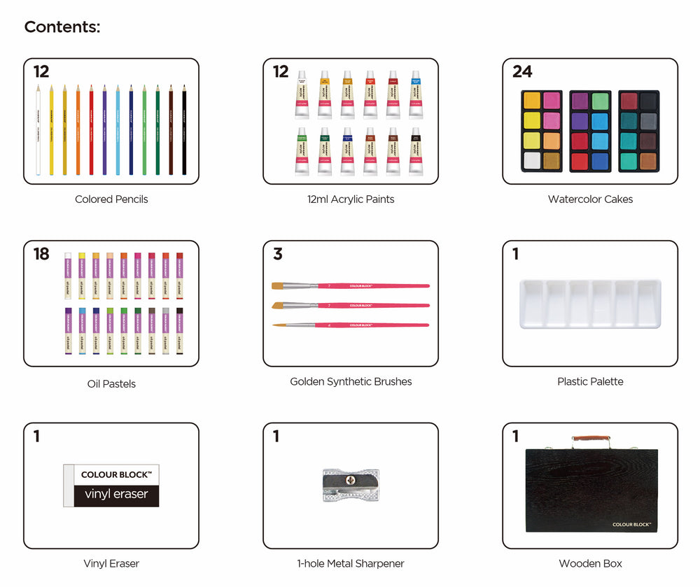 The Art Studio Complete Mixed Media Art Set (180 Pieces) 943 : Buy Now