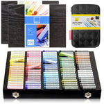 132pc Soft Pastel Bundle Set with Blending Tools &amp; Drawing Pad_Colour Block&trade;