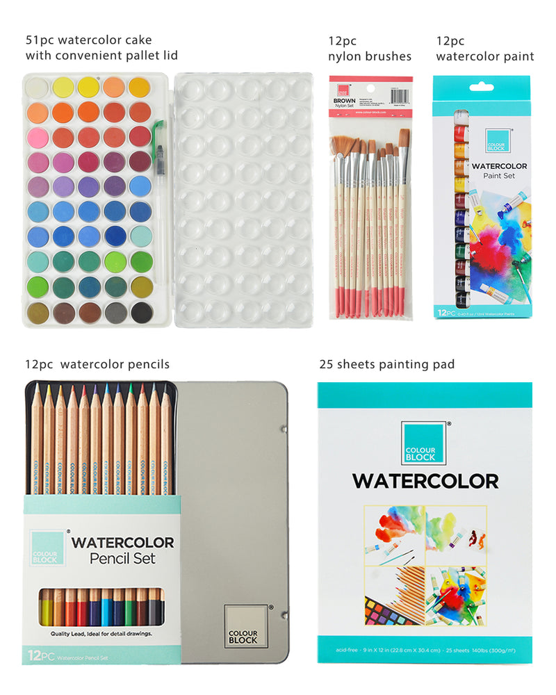 
                  
                    Watercolor Bundle Set - 91pc_Colour Block&trade;
                  
                