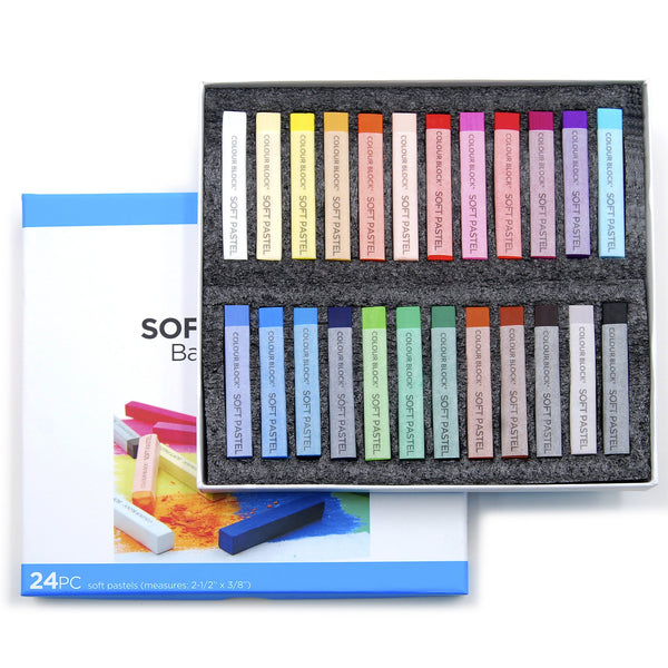 Colour Block Soft Pastel Set - 100pc