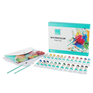 Colour Block Watercolor Paint Set - 32pc