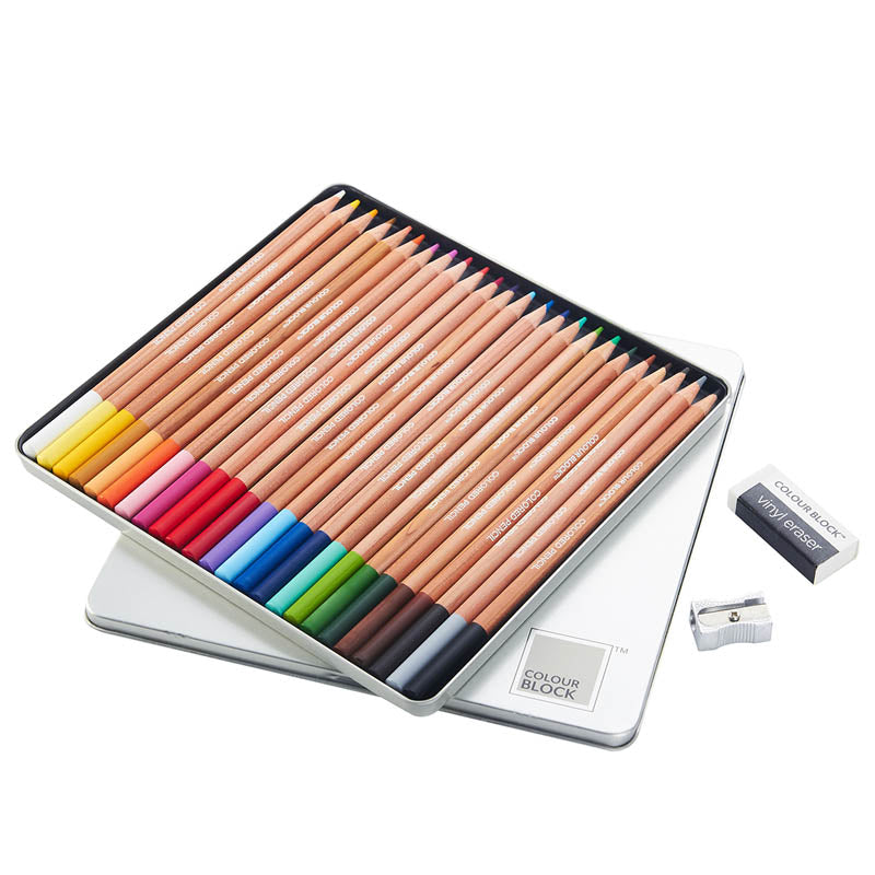 Colour Block Colored Pencil Set - 24pc