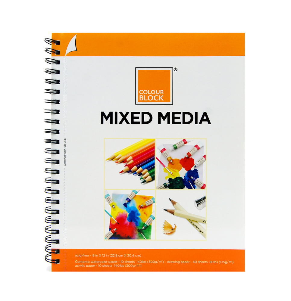 Mixed Media Pad - 60 Sheets – Colour Block